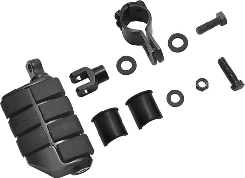Vista 5 de FOVPLUE 1", 1.25" Estribos de autopista ajustables con abrazadera de 3 piezas para modelos Harley Touring Softail Dyna Sportster con protector