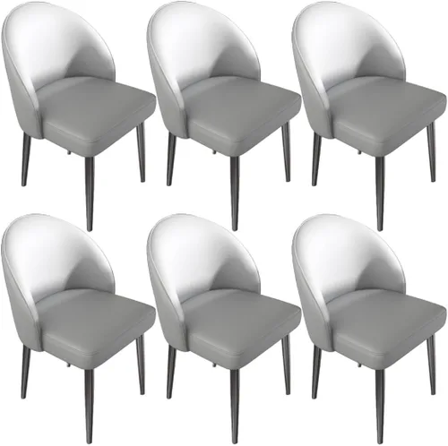 Vista 54 de YVYKFZD Juego de sillas de comedor, silla de comedor de cuero con respaldo curvo, sillas de cocina sin brazos, silla auxiliar tapizada cómoda
