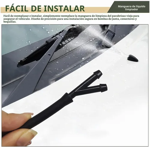 Vista 4 de Tesnaao 30 piezas de kit de manguera de limpiaparabrisas para coche, manguera de líquido de limpiaparabrisas de 13.1 pies y conector de manguera