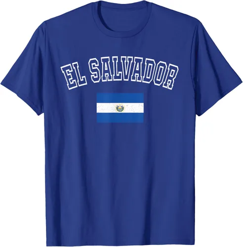 Vista 25 de Camiseta vintage con diseño de la bandera de El Salvador