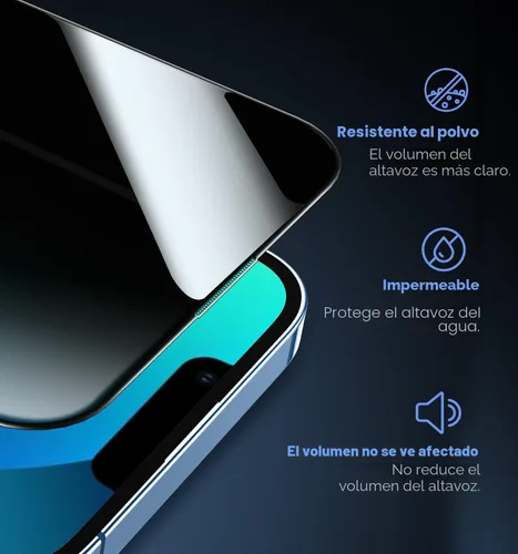 Vista 5 de MAGIC JOHN Paquete de 2 protectores de pantalla de vidrio de privacidad para iPhone 13/13Pro/14/16e de 6.1 pulgadas, eliminación automática