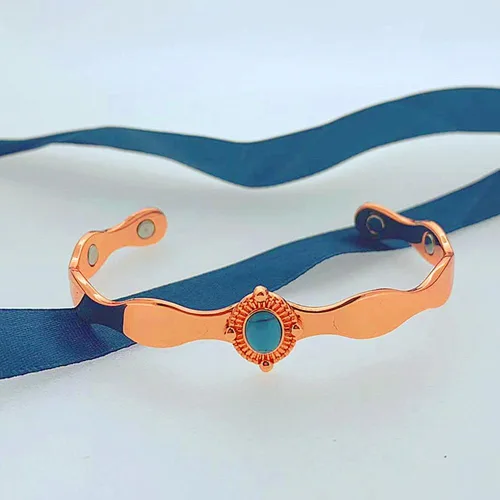 Vista 6 de Pulsera de cobre utilizada para tamaño ajustable: una pulsera de cobre puro para mujeres