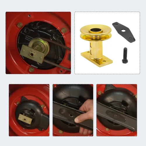 Vista 3 de Thaekuns 687-02528 Adaptador de cuchilla de cortacésped con polea, kit de adaptador de polea de transmisión de 0.984 in (1 pulgada) para MTD