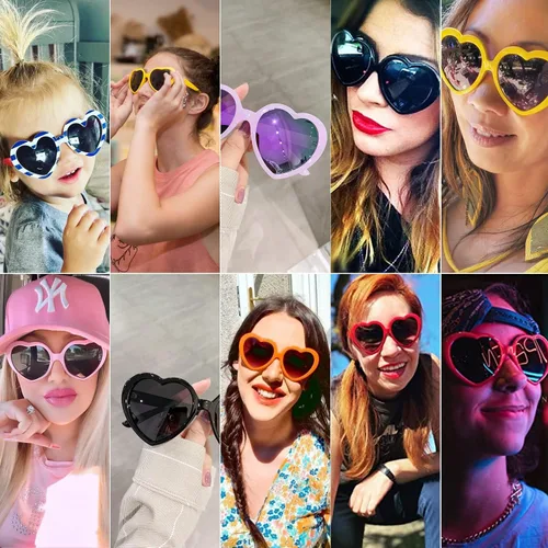 Vista 2 de Polarized Heart Shaped Sunglasses Women Retro Fashion Style UV400 Protection