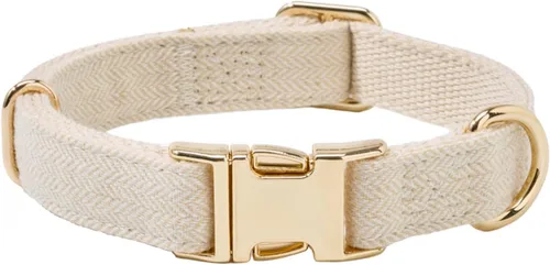 Vista 31 de Collar de algodón suave para perro con hebilla de metal, ajustable, resistente, cómodo, collares de pana para perros pequeños, medianos y grandes