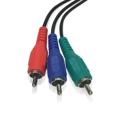 Vista 2 de RocketBus Componente Rojo Azul Verde RCA Plug Conector Cable Cable de Video para Monitor TV VCR Reproductor de DVD