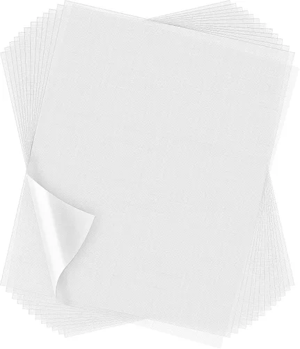 Vista 7 de Outus 100 hojas de 8 x 8 pulgadas estabilizador soluble en agua para bordar soluble en agua, película de bordado para estabilizador de costura a