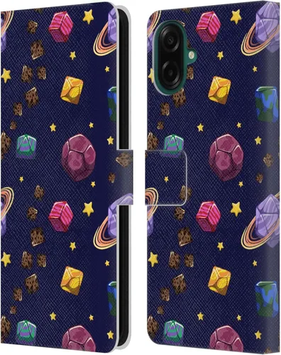 Vista 74 de Head Case Designs Officially Licensed Carla Morrow Colorful Space Dice Patterns Leather Wallet Case Compatible with Samsung Galaxy A07 4G