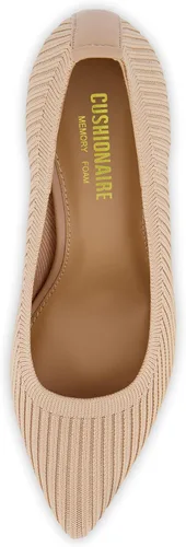 Vista 5 de CUSHIONAIRE Zapato de tacón de punto Encore para mujer con acolchado de espuma viscoelástica, anchos disponibles