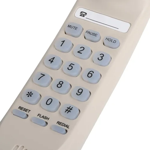 Vista 7 de Mini teléfono con cable clásico de línea fija Teléfono montado en la pared Teléfono antiguo Retro con cable Teléfono fijo estanqueidad para el hogar