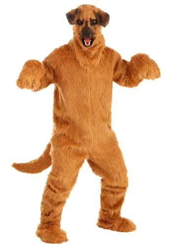 Vista 3 de Traje de Mascota de Perro con Máscara de Boca Móvil para Adultos Multicolor