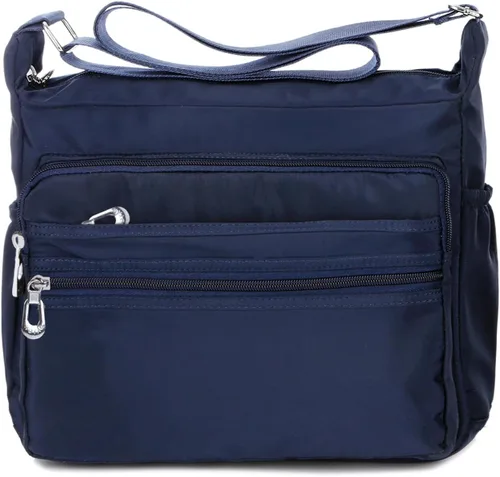 Vista 9 de Bandolera para mujer, impermeable, bolsa de hombro, bolsa de mensajero, casual, bolso de nylon, bolso de mano