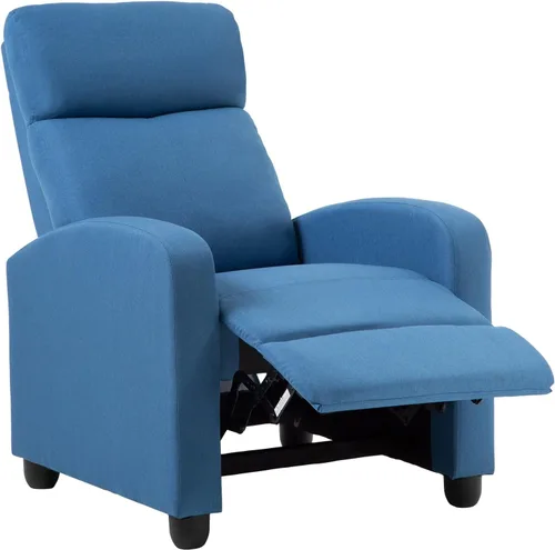 Vista 11 de BestMassage Silla reclinable con función de masaje de 2 puntos Cuero sintético marrón con soporte lumbar, empuje ajustable hacia atrás, PU