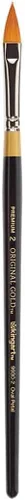 Vista 8 de KINGART Original Gold 9930 Series, Golden Taklon Oval Floral Petal Artist Brush (juego de 4) Negro, B-100