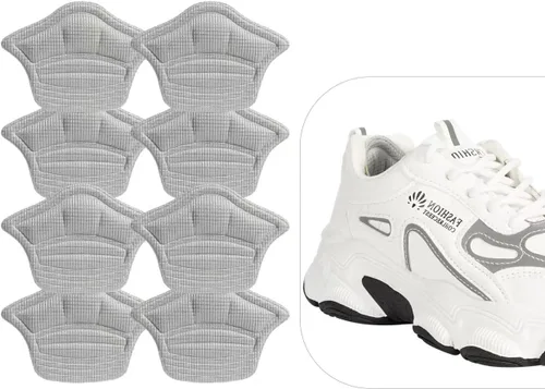 Vista 7 de 4 pares de protectores de zapatos, inserciones de cojín de talón trasero, zapatos sueltos demasiado grandes, protectores adhesivos reutilizables que