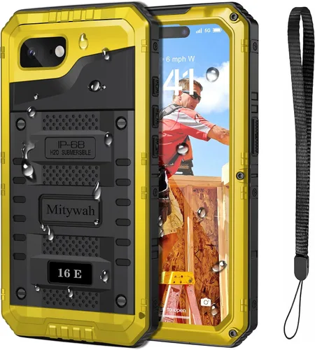 Vista 51 de Mitywah Funda impermeable para iPhone 7/iPhone 8 / iPhone SE 2020, funda de metal resistente de grado militar, protección de cuerpo completo
