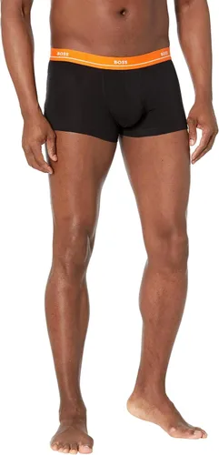 Vista 4 de BOSS Paquete de 5 calzoncillos elásticos de algodón con logotipo llamativo para hombre
