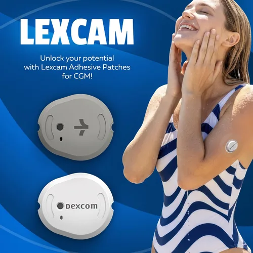 Vista 6 de Lexcam Dexcom G7 - Parches impermeables, paquete de 30, resistentes al sudor, transparentes Hypoallergenic Adhesive CGM Sensor Cover for Stelo