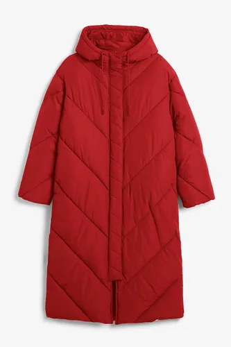 Vista 4 de Yousify Women's Hooded Long Puffer Coat Winter Longer Thickened Down Jacket Zip Cotton Outwear