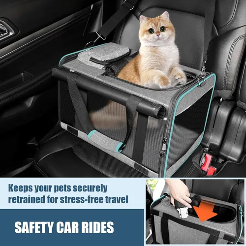 Vista 4 de GAPZER Transportador para gatos de Alaska Aprobado por la TSA de 17 x 11 x 9.5 pulgadas, bolsa de transporte aérea para mascotas pequeñas, Southwest