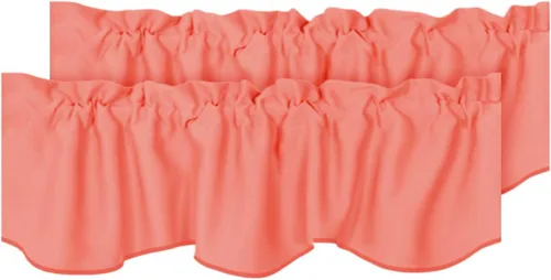 Vista 39 de H.VERSAILTEX - Cenefa de cortina opaca para ventanas de cocina, sala de estar/baño, para protección de la privacidad y decoración, con bolsillo