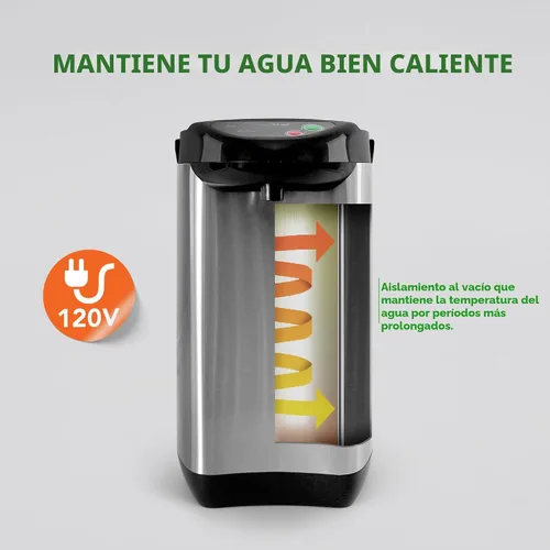 Vista 7 de NutriChef Olla de urna de agua caliente aislada de acero inoxidable, dispensador automático y manual, caldera automática, cierre de bloqueo