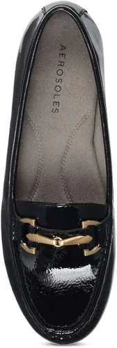 Vista 9 de Aerosoles Mocasines Day Drive para mujer, color negro, talla 8 de ancho, Charol negro