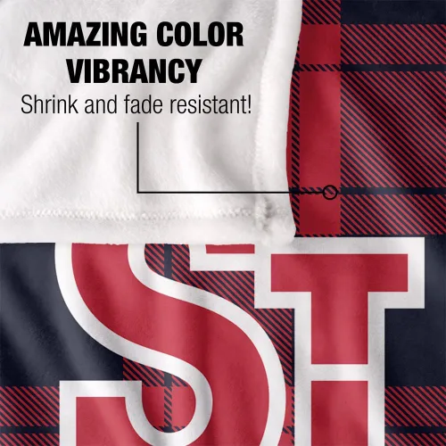 Vista 4 de LOGOVISION St John's University Campus Plaid Spirit Silky Touch Manta súper suave 36 x 58 pulgadas