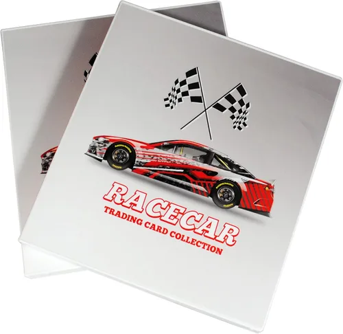 Vista 4 de UniKeep Carpeta de almacenamiento de tarjetas coleccionable con temática de Nascar, capacidad de 360 tarjetas (coche)