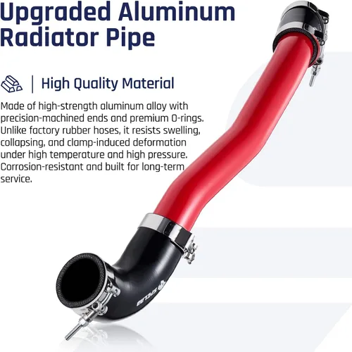 Vista 7 de Kit de manguera de refrigerante superior, reemplazo de tubería de Rojo