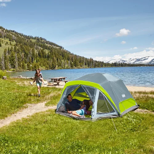 Vista 3 de Coleman Skydome Camping Tent with Screened Porch & 5-Minute Setup, Weatherproof 4/6/8 Person Tent with Rainfly & Carry Bag, Made of PFAS-Free