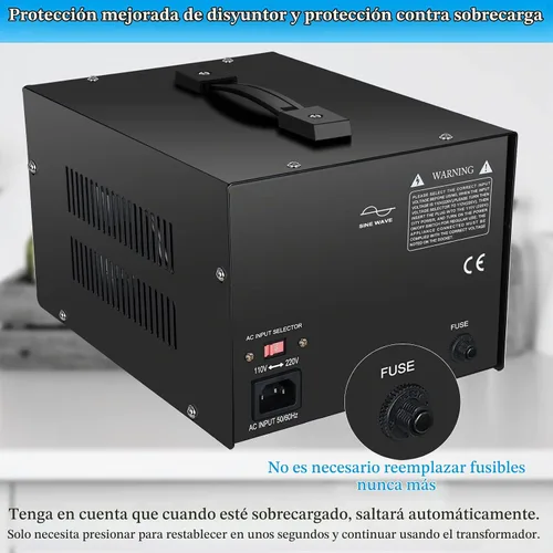 Vista 5 de YaeCCC Transformador de voltaje 3000VA Convertidor de potencia 110V/220V Convertidor AC-AC 3000VA