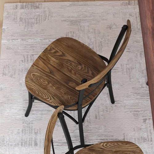 Vista 6 de Taylor & Logan Silla de comedor con espalda cruzada raspada a mano Lara en madera de fruta