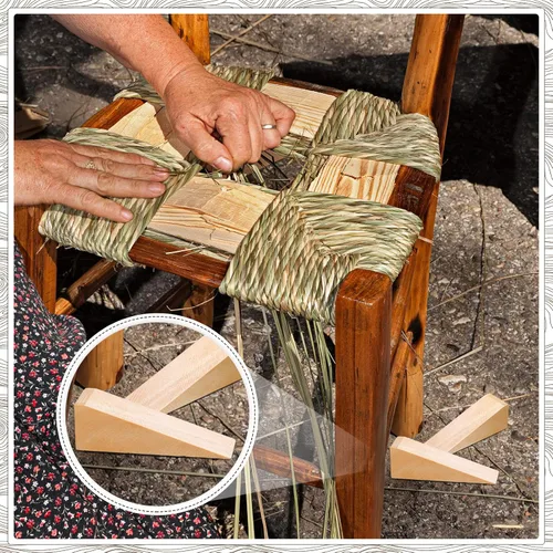 Vista 6 de Treela - Cuñas de madera para botes de silla, 10 unidades, 3.94 x 1.18 x
