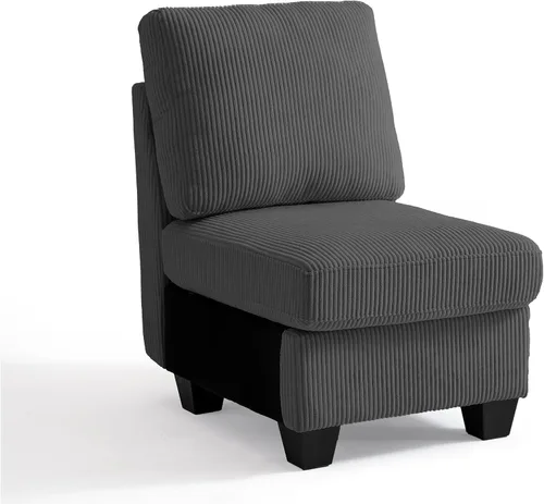 Vista 16 de CHIC HOUSE Sofá modular modular con otomanas de almacenamiento, sofá nube de pana para espacios pequeños y apartamentos, sofá esquinero convertible
