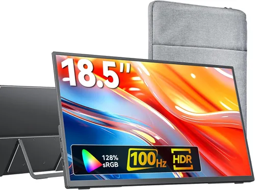 Vista 9 de kksmart Monitor portátil de 15.6 pulgadas 1080P FHD 86% sRGB 60Hz, monitor de viaje para laptop, MacBook Surface PC, Xbox PS5, HDMI Dual USB-C VESA