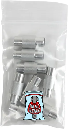 Vista 4 de Dime Bag Hardware Espaciador de velocidad de aluminio de eje en línea, paquete de 8 espaciadores para rodillos de ejes de 0.236 in