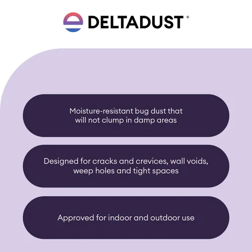 Vista 7 de DeltaDust Insecticida 1 lb Control de plagas impermeable para hormigas, cucarachas y arañas Polvo de insectos para uso en interiores