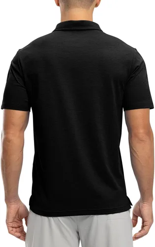 Vista 3 de Rdruko Polo de golf para hombre, manga corta, ajuste seco, cuello con bolsillo, tenis, trabajo, casual