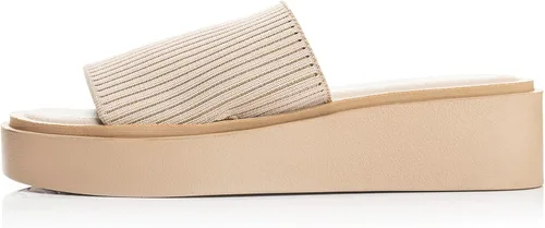 Vista 3 de FITORY Sandalias de plataforma de punto para mujer, cómodas sandalias de cuña para verano, talla 6-11