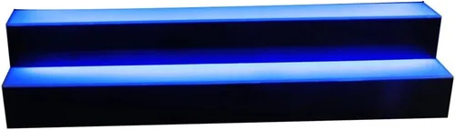 Vista 8 de Pantalla de botella de licor iluminada con LED de 31 pulgadas y 2 escalones, soporte de exhibición de barra de licor iluminado, estante de pantalla