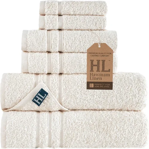 Vista 89 de Juego de 6 toallas de baño negras para baño, algodón turco original, suave, absorbente y de primera calidad, 2 toallas de baño, 2 manos y 2 toallas
