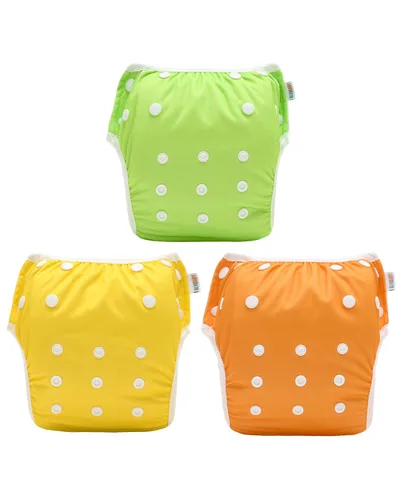 Vista 18 de ALVA Pañales de natación BABY 2 piezas reutilizables para bebé niña de 0 a 8 meses, pañales de natación ajustables a presión lavables para piscina