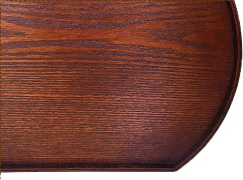 Vista 4 de Bandeja de madera con forma de media luna, bandeja decorativa para servir café, té, queso, postre, frutas y verduras (mediana)