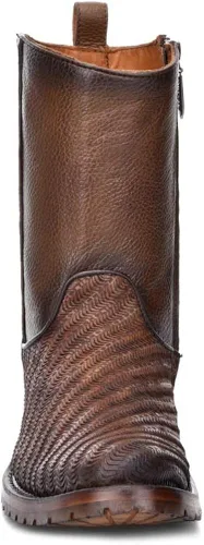 Vista 3 de Bota Cuadra para hombre en piel bovino con cremallera