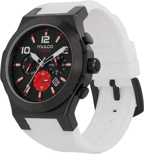 Vista 2 de MULCO Titan Watches - Watch Stainless Steel with Silicone Strap Quartz Chronograph Movement Premium Analog Display - Water Resistant - Unisex