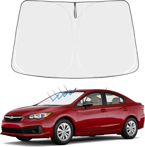 Vista 81 de Proadsy Parasol para parabrisas Rivian R1S 2022-2025 2026 de 4 capas plegable, protector de parasol frontal que bloquea los rayos UV, mantiene