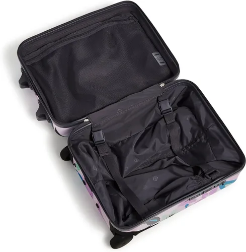 Vista 4 de Vera Bradley Maleta rígida para debajo del asiento para mujer, Isla Floral Púrpura