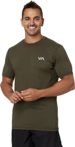 Vista 5 de RVCA Camiseta deportiva transpirable de manga corta para hombre Negro