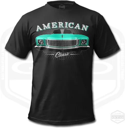 Vista 8 de 1972 Monte Carlo Tribute - Camiseta para hombre, color negro, idea de regalo para fanáticos del coche americano S-6XL Fabricado en Estados Unidos